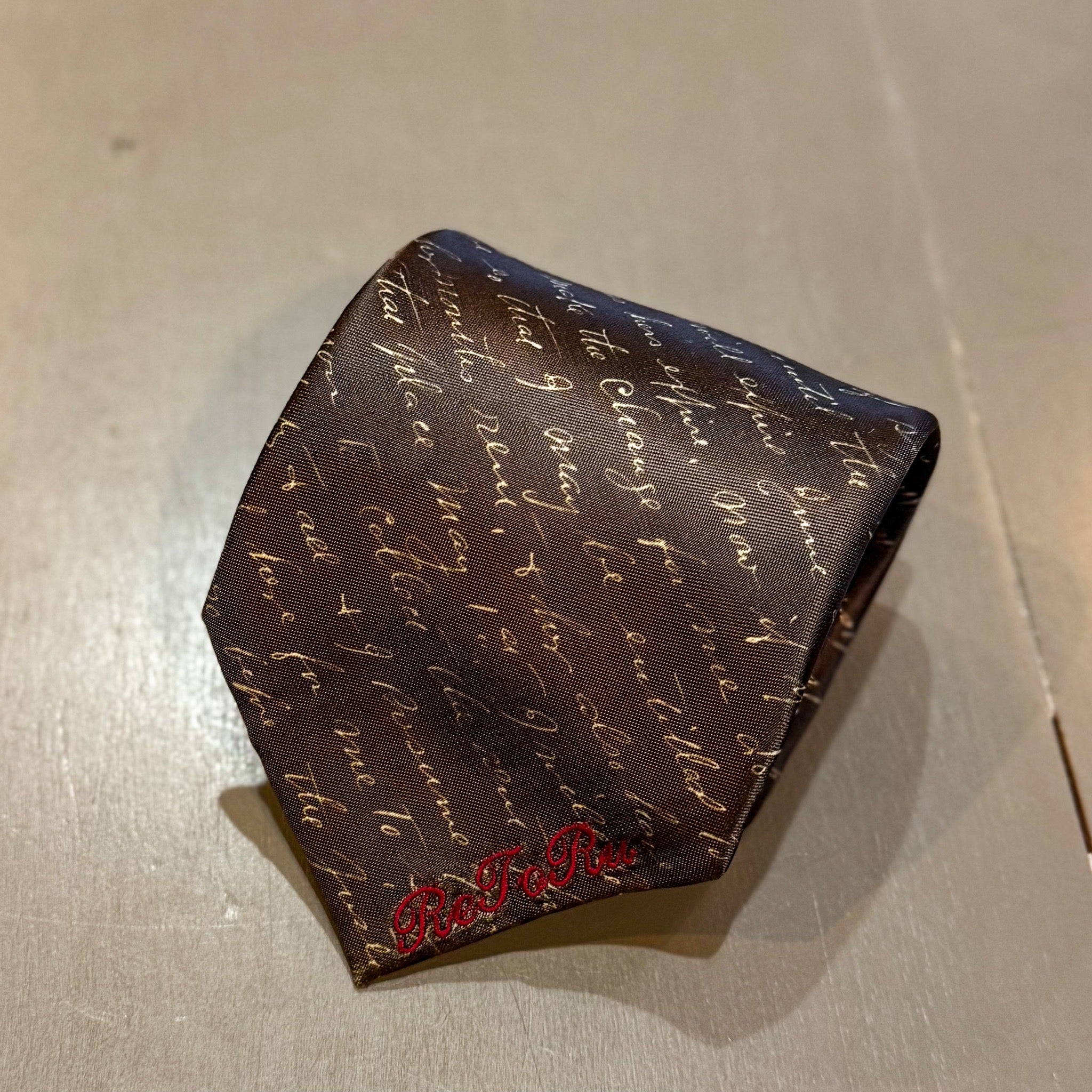 ジッパー付きレザーネクタイ LOREM IPSUM ロレムイプサム ブラック シルク ドット レップタイ Made in USA （ネクタイ）｜Brooks